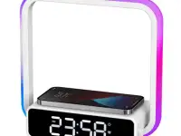 LED-светильник с RGB-подсветкой и беспроводной зарядкой, фотография 5