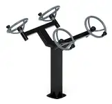 Рули (положение сидя) серый - уличный тренажер - ст 102-13