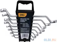 Набор накидных изогнутых гаечных ключей 8 шт deli dl150008a спецификация: 6x7мм,