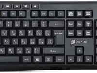 Клавиатура + мышь оклик 225m клав:черный мышь:черный usb беспроводная multimedia