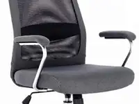 Кресло офисное brabix "flight ex-540", хром, ткань, сетка, серое