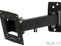 Кронштейн kromax optima-103 черный 10"-28" настенный от стены 68.5-225мм наклон +5°/-12°