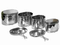 Набор котелков роза ветров матрешка 4 шт (2.2л, 3.5л, 4.5л, 6л) крышки с ручками