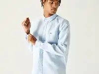 Мужская льнаная рубашка lacoste regular fit