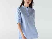 Льняная женская рубашка lacoste