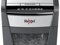 Шредер rexel optimum autofeed 50x черный с автоподачей (секр.p-4)/фрагменты/50лист./20лтр./скрепки/с