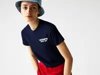 Женская футболка lacoste branding с принтом