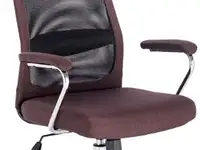 Кресло офисное brabix "flight ex-540", хром, ткань, сетка, коричневое