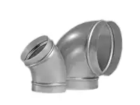 Отвод воздуховода круглый Диаметр: 100; 125; 140... мм, Стенка: 0,5; 0,7; 0,8...