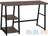 Стол на металлокаркасе brabix "loft cd-006", 1200х500х730 мм, 2 полки, цвет