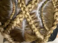 Плетение косичек, афро, фигурные, колоски, фотография 7