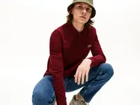 Мужское поло lacoste l.12.21 classic fit с длинным рукавом