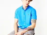Мужская льняная рубашка lacoste slim fit
