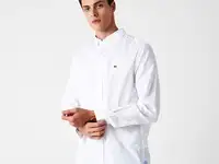 Мужская хлопковая рубашка lacoste oxford regular fit