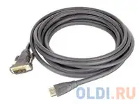 Кабель hdmi - dvi 19m/19m single link gembird\\cabelexpert 1.8м, черный, позол.разъемы,