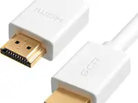 Кабель hdmi 2м green connection gcr-50543 круглый белый