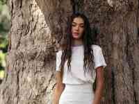 Топ из шелка с принтом 