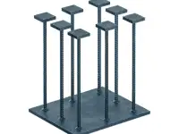 Закладные детали: пластина стальная с приварными анкерами