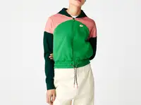 Женская худи lacoste sport из органического хлопка на молнии