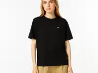 Женская футболка lacoste из хлопка премиум качества
