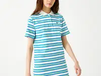 Женское  платье-поло lacoste в полоску