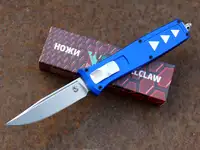 Автоматический нож steelclaw аргон-01, сталь d2, рукоять алюминий, синий