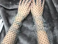 Перчатки сеточка длинные выше локтя, фотография 2