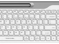 Клавиатура a4tech fstyler fbk25 белый/серый usb беспроводная bt/radio slim multimedia