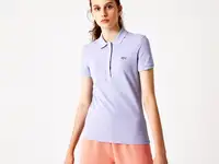 Женское поло lacoste slim fit из эластичного хлопка