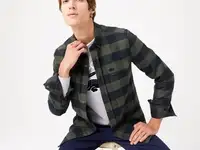 Мужская клетчатая рубашка lacoste slim fit