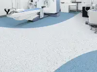 Медицинский линолеум, гомогенное напольное покрытие для чистых и промышленных помещений. Коммерческий линолеум КМ2, фотография 2