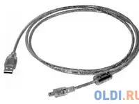 Greenconnect кабель prof 1.0m usb 2.0, am/mini 5p, прозрачный, 28/24 awg,