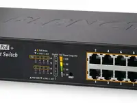 8-port 10/100tx 802.3at high power poe +  2-port gigabit tp/sfp
