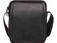 Небольшая кожаная сумка через плечо parker black