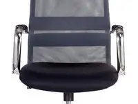 Кресло руководителя бюрократ kb-9n/dg/tw-12 серый tw-01 tw-11 сетка крестовина хром