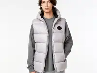 Мужская стёганая жилетка lacoste с капюшоном