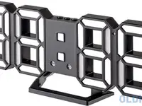 Perfeo led часы-будильник "luminous 2", черный корпус / белая подсветка (pf-6111)