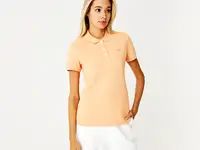 Женское поло lacoste slim fit из эластичного хлопка