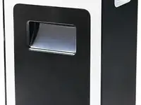 Шредер deli e9917-eu черный/белый с автоподачей (секр.p-4)/фрагменты/16лист./31лтр./скрепки/скобы/пл