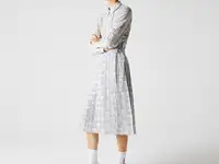 Женская плиссированная юбка lacoste средней длины