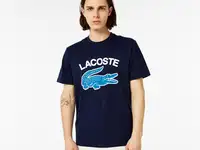 Мужская футболка lacoste regular fit с принтом