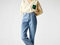 Женские джинсы lacoste casual fit с завышенной талией из японского денима