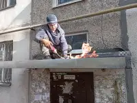 Козырьки, отливы, гидроизоляция, альпинисты, фотография 2