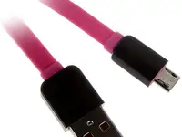 Кабель microusb 1м continent qcu-5102pn плоский розовый