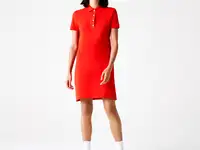Женское платье-поло lacoste из особого хлопка piqu? slim fit