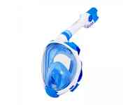 Маска подводная полнолицевая sargan галактика премиум десткая белая/голубая