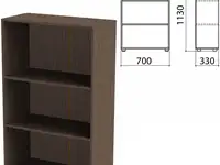 Шкаф (стеллаж) "канц" 700х330х1130 мм, 2 полки, цвет венге, шк39.16