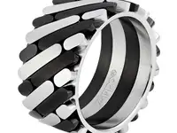 Кольцо zippo, серебристо-чёрное, нержавеющая сталь, 1,2x0,25 см, диаметр 21,7 мм