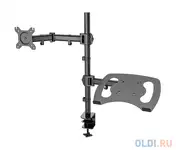 Кронштейн для монитора/ноутбука cactus cs-vm-lh07-bk черный 13"-27" макс.8кг настольный по