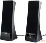 Gembird spk-500, черный, 6 вт, рег. громкости, разъём для наушников,питание 220